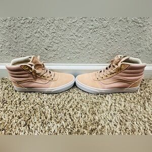Vans Sk8-Hi Women’s Size 7 – Blush Suede & Canvas – Excellent Condition